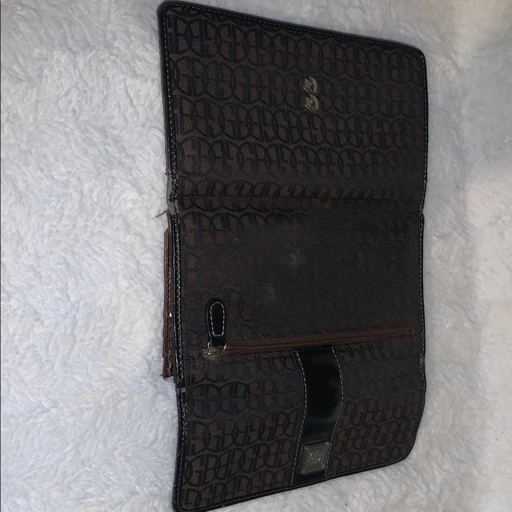 Giani Bernini Brown and Black Logo Wallet